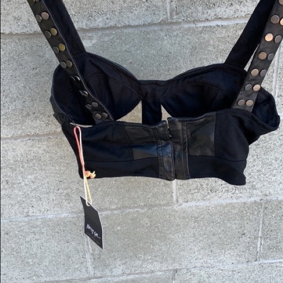 Nasty Gal Studded Leather Bustier - Picture 2 of 2